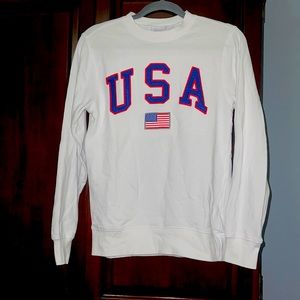 white crew next with usa embroidery